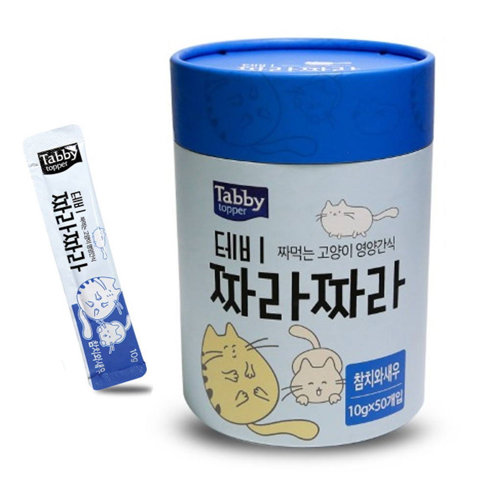 테비 짜라짜라 참치와 새우맛 (10g x 50개입) (고양이 간식)