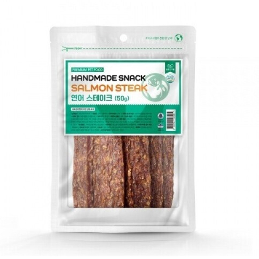 좋은친구들 수제간식 스테이크 50g (연어) (강아지 간식)