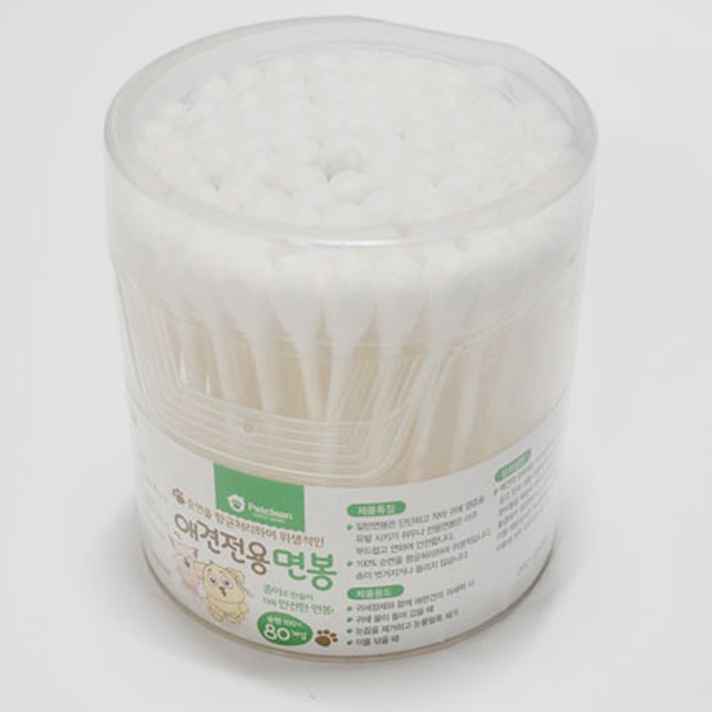 펫크린 반려동물용 면봉 80p