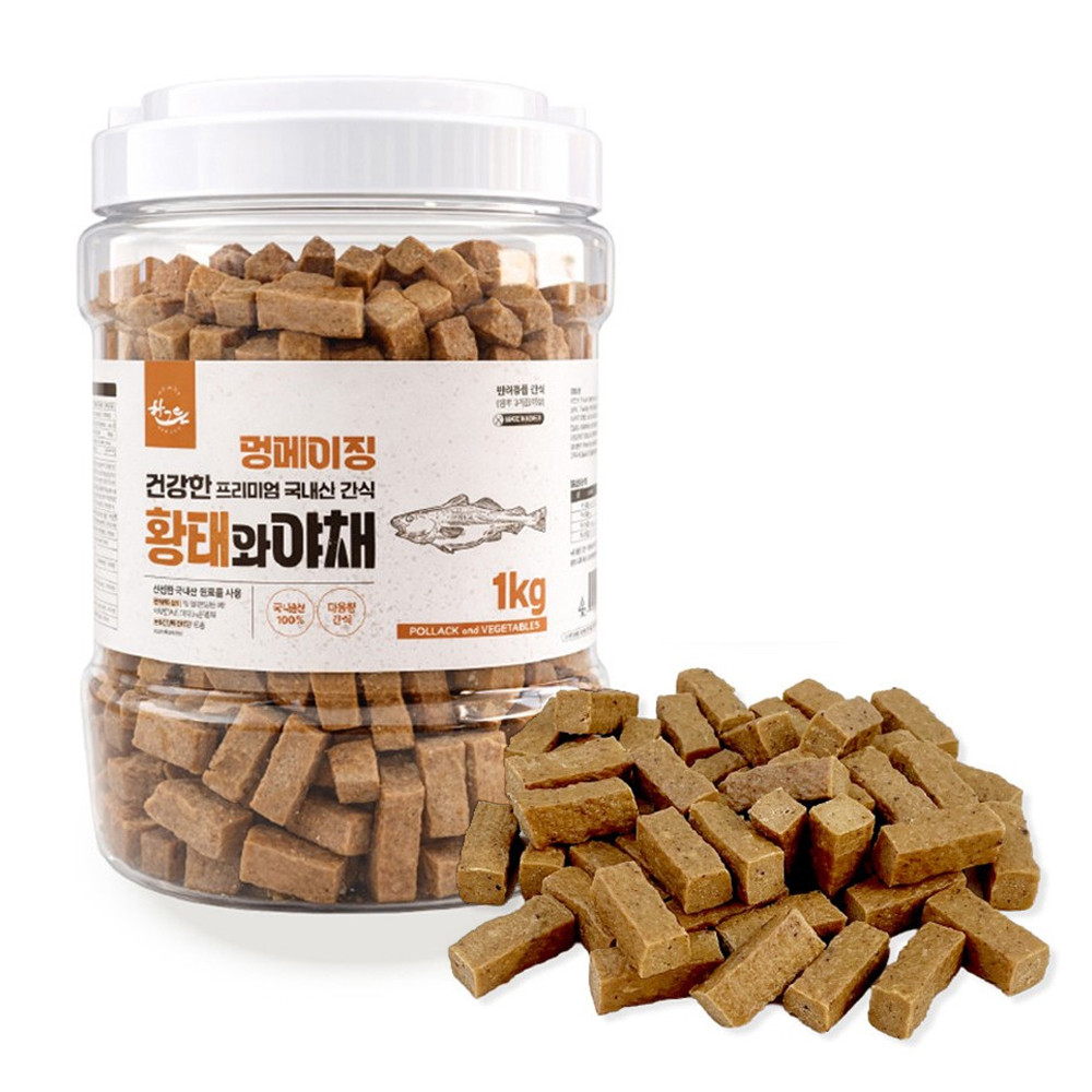 한그득 강아지 통간식 멍메이징 (황태) (1kg x 12개입) (1박스)
