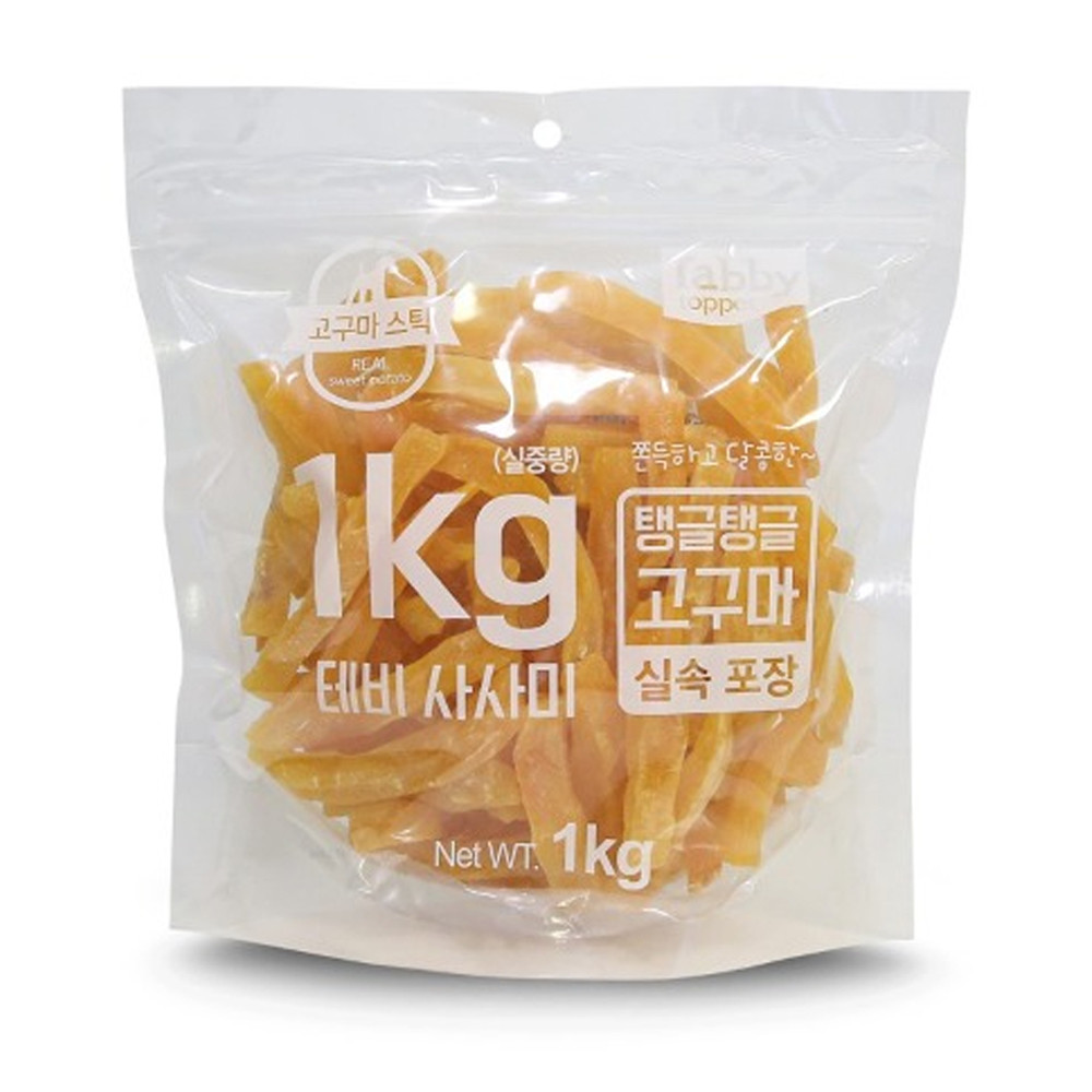테비 강아지 간식 탱글탱글 고구마스틱 1kg