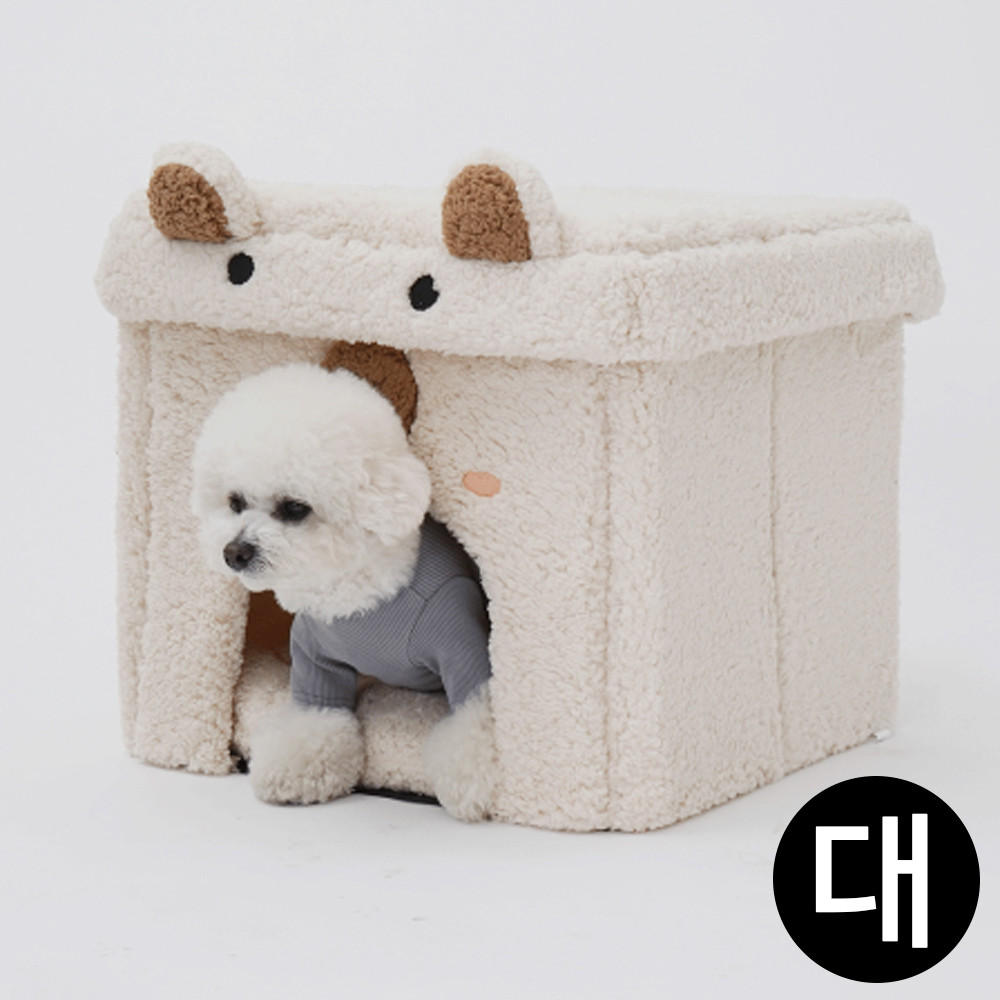 레드퍼피 강아지하우스 캣치치 하우스 (아이보리) (대형)