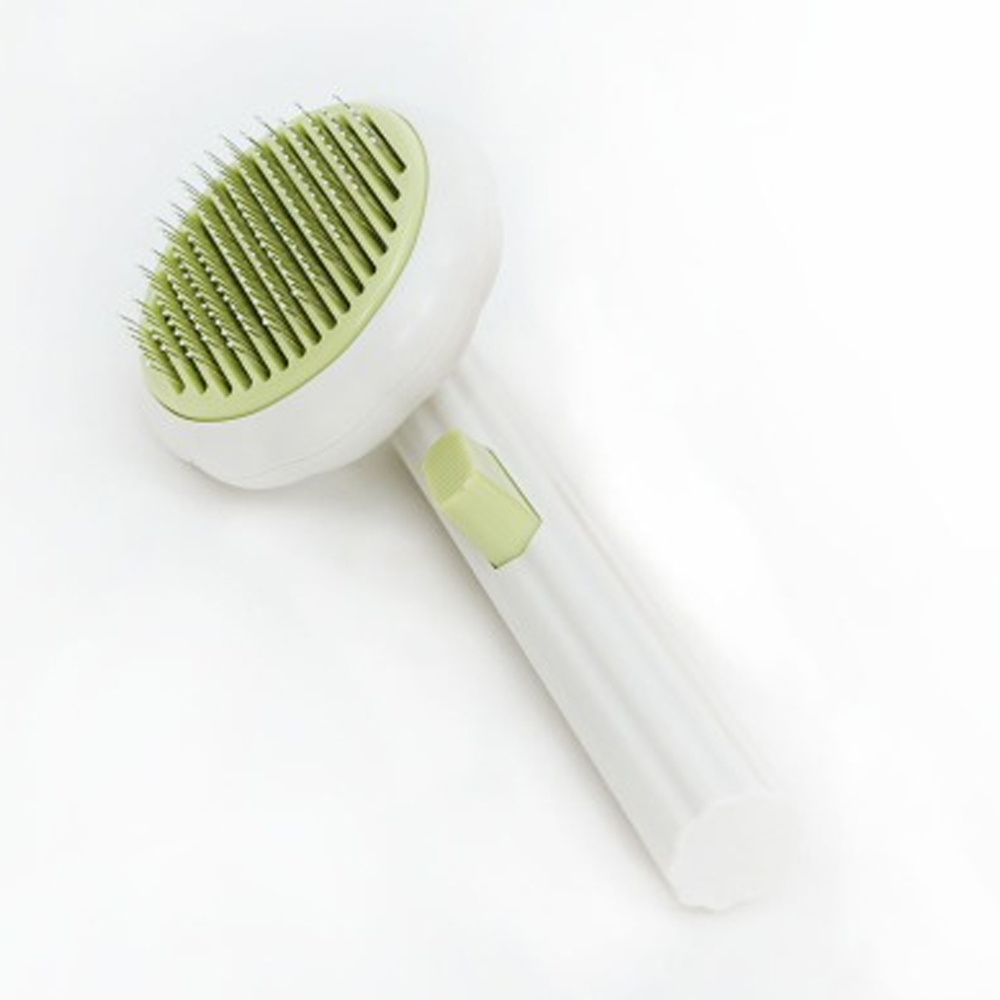 모모 고양이 롤 스프링 펫 브러쉬 (그린)