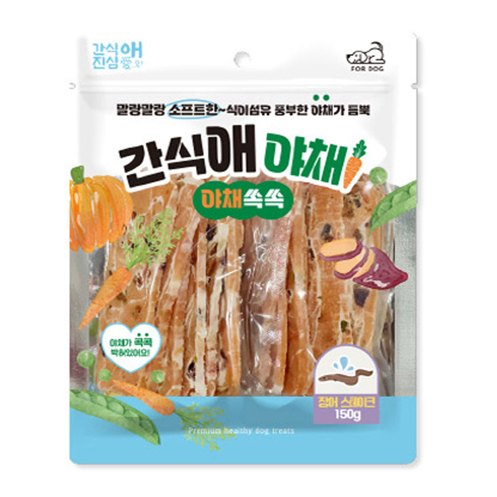 토리 강아지간식 간식애야채 소프트 장어스테이크 150g