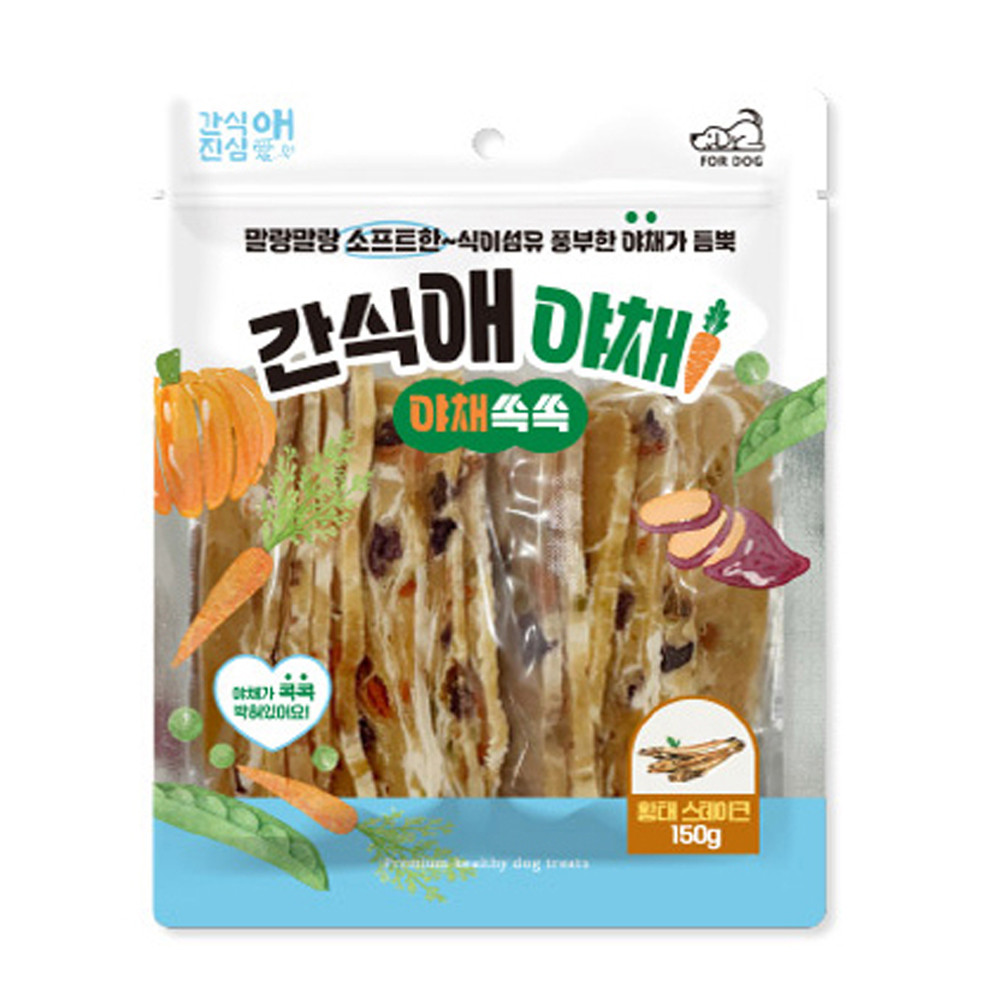 토리 강아지간식 간식애야채 소프트 황태스테이크 150g