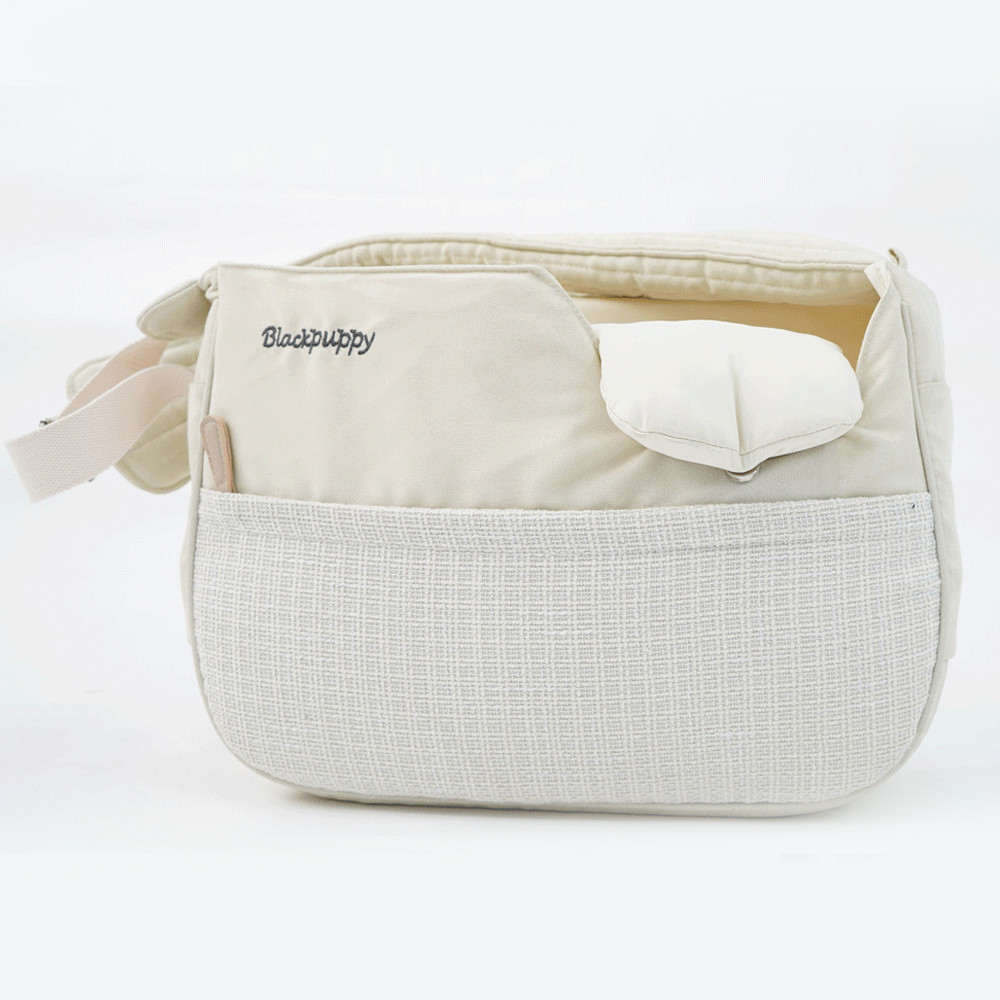 레드퍼피 강아지이동가방 헤이븐 슬링백 (밀크베이지)