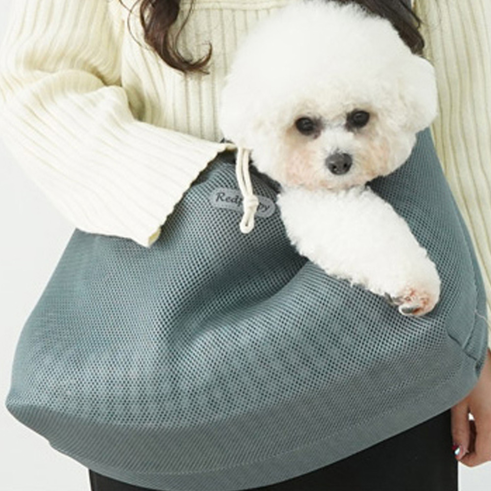 레드퍼피 강아지이동가방 끌레 메쉬 이동가방 (파스텔그레이)