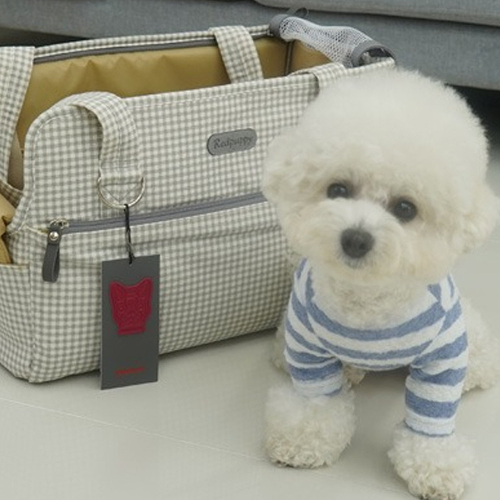 레드퍼피 강아지이동가방 레일 이동가방 (아몬드다크그레이)