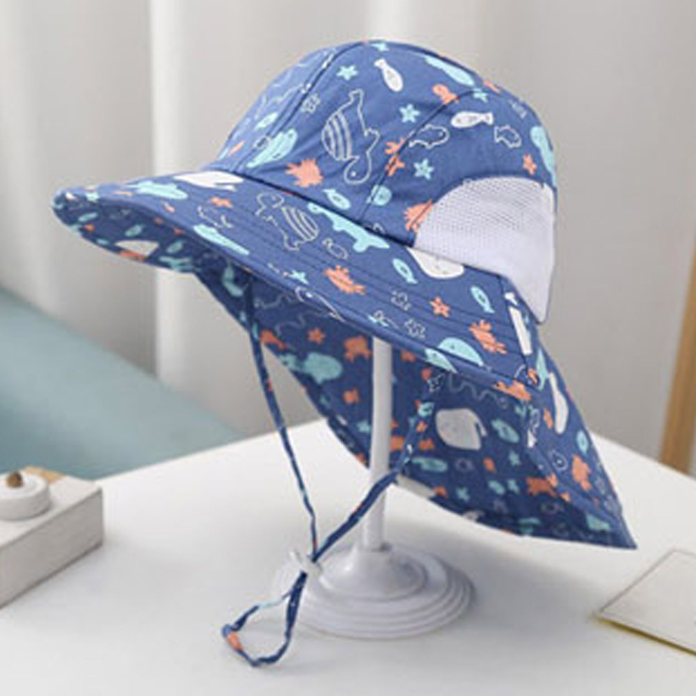 펀아토 플랩캡 어린이 썬캡 (블루바다)