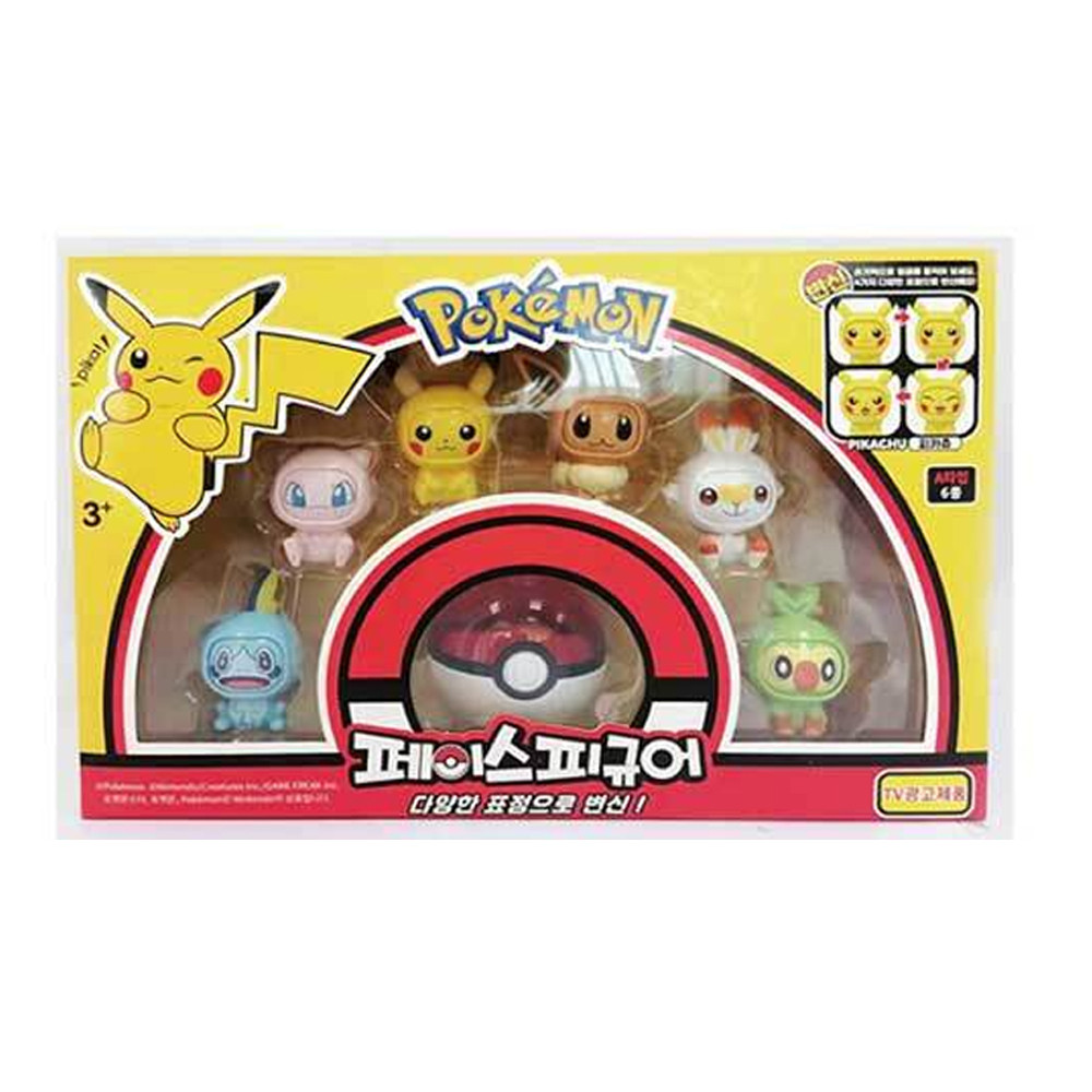 위어컴퍼니 피규어 포켓몬 페이스피규어 6P팩 A타입 (481405)