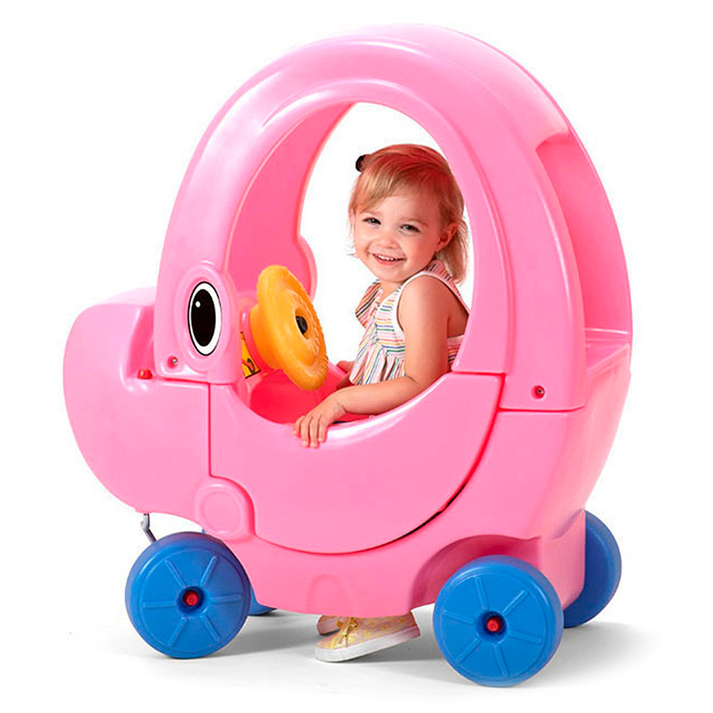 심플레이3 붕붕카 코끼리 지붕차 (핑크) (60401) (조립배송) 승용차완구 유아붕붕카