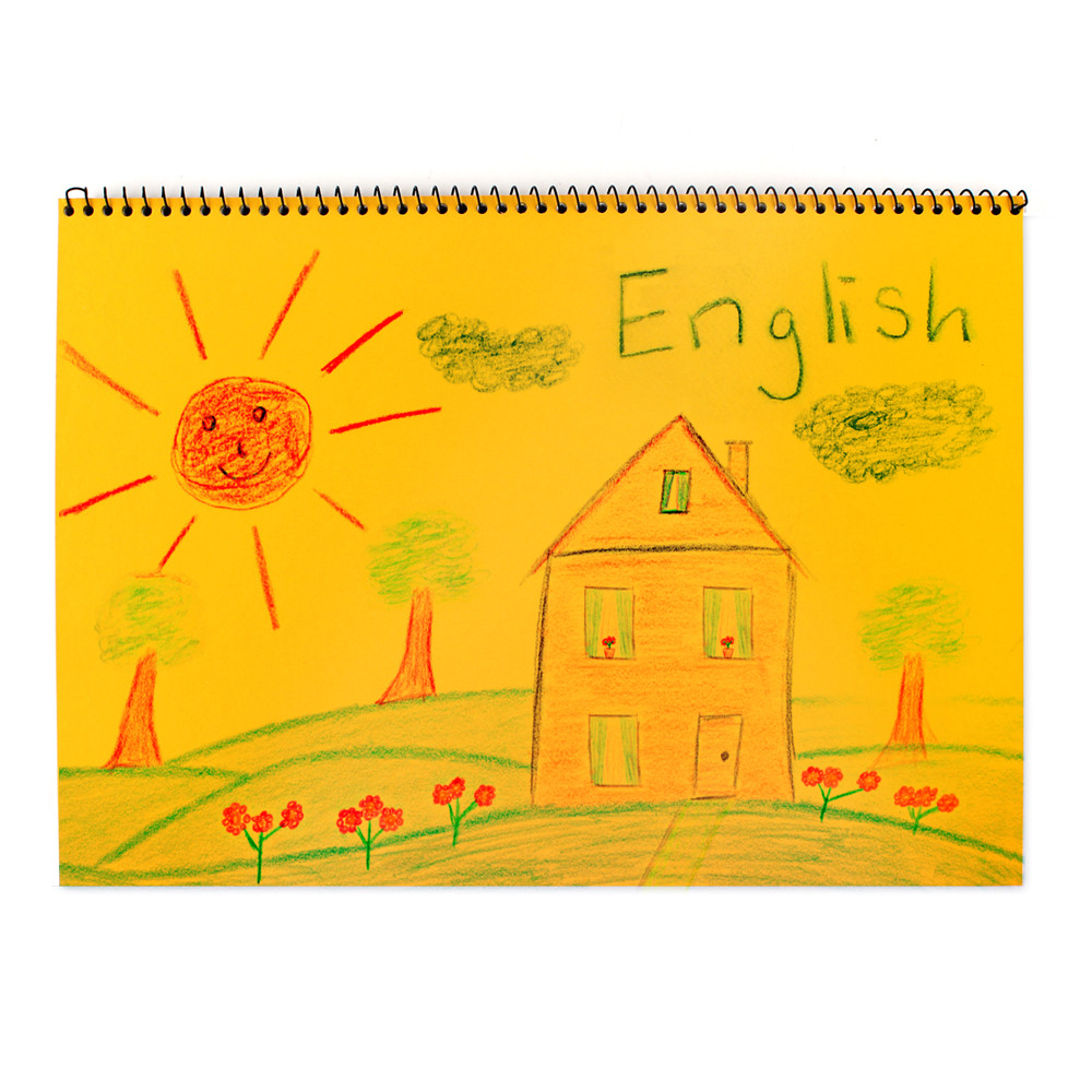 나래문구 스케치북 나래 컬러 창의 무지 스케치북 1권 (20매입) (노랑)