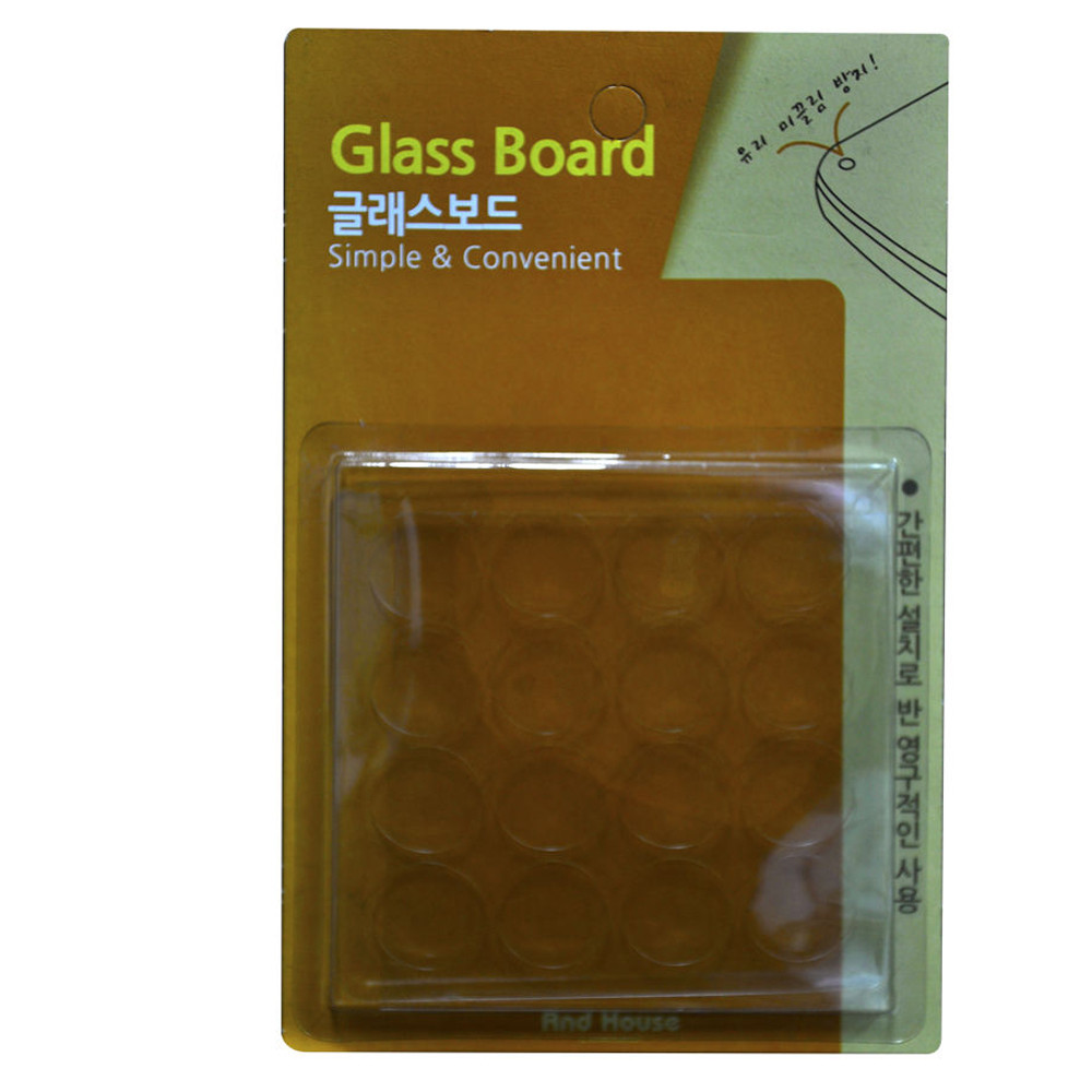 유니온 안전용품 미끄럼방지 글래스보드 (16개입) (GB-01) 테이블 유리판 밀림 방지