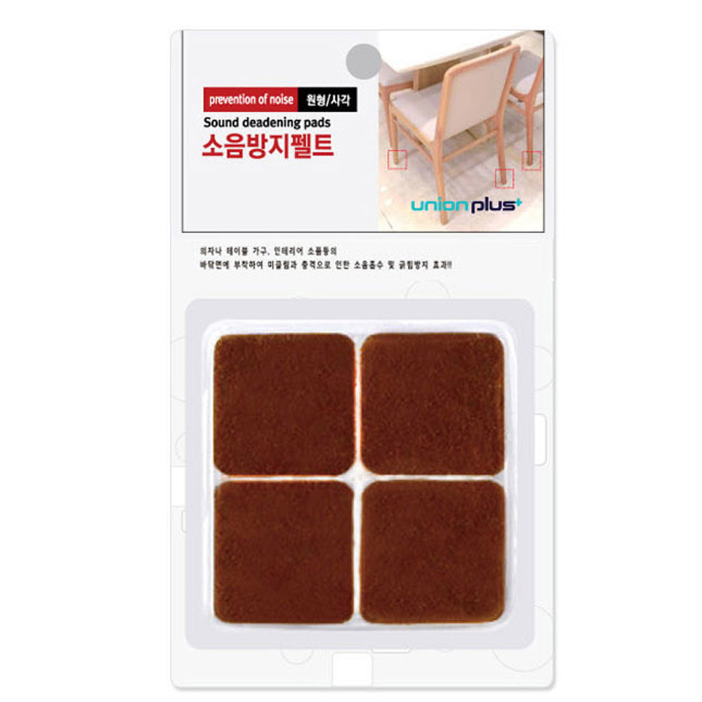 유니온 의자발 테이블다리 소음방지 펠트 사각형 38x38 (LF-0138) 바닥스크래치 층간소음 방지