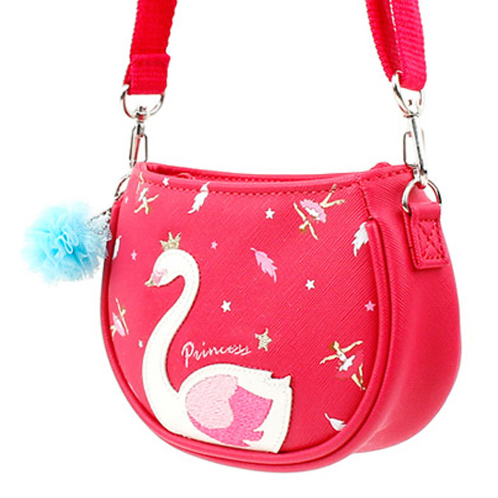 윙하우스 화이트 스완 아동 손 크로스백 (딥핑크)