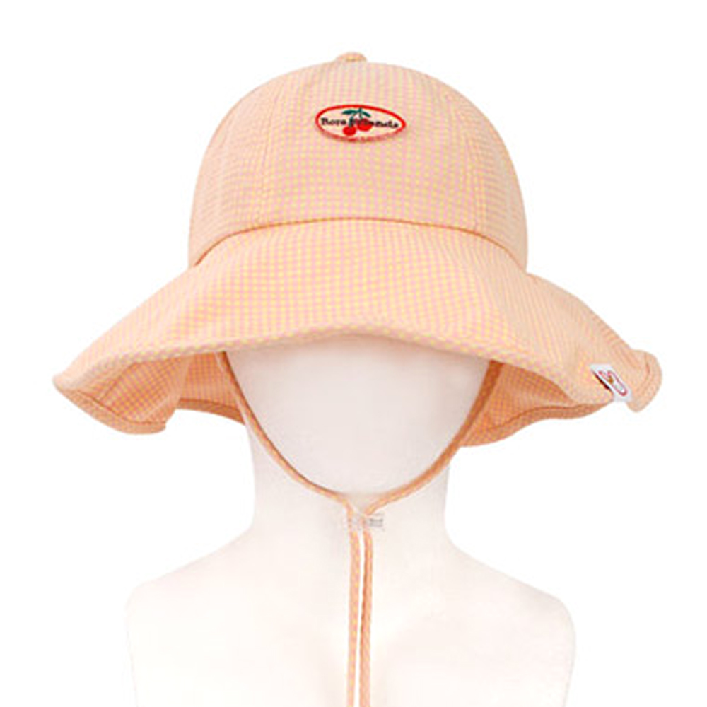 윙하우스 로라 체크 벙거지햇 (인디핑크)