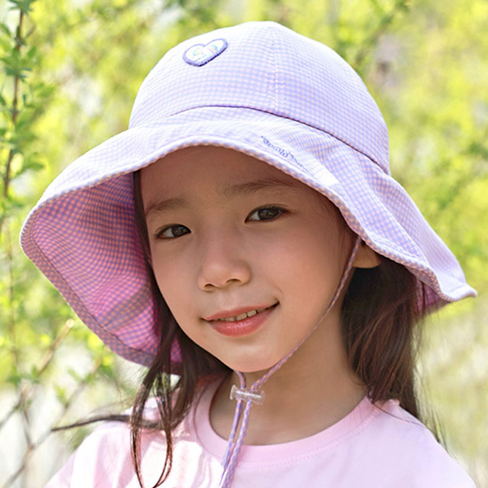 윙하우스 유니콘 체크 벙거지 햇 (퍼플)