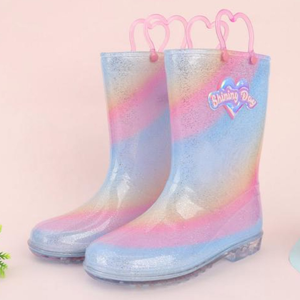 윙하우스 아동장화 레인보우 그라데이션 레인부츠 (택1)