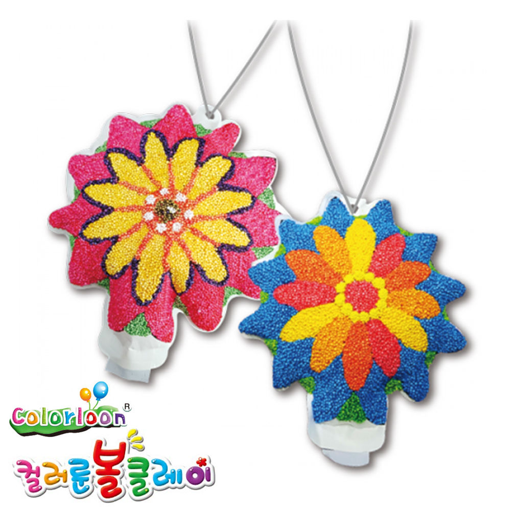 컬러룬 볼클레이 꽃 목걸이 (1개입)