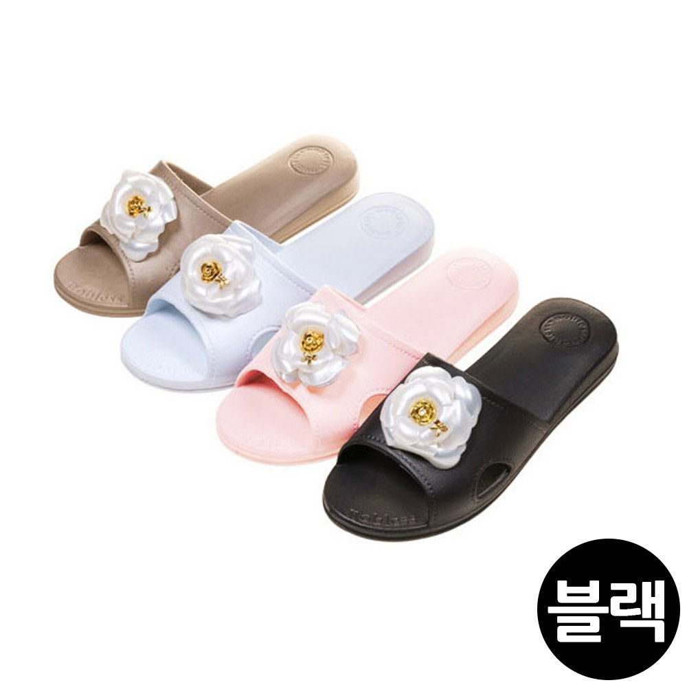 커밍 벨르 꽃 거실화 250mm (free) (블랙)