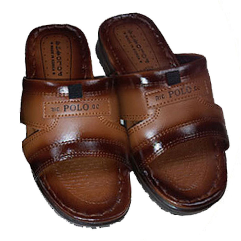 슬리퍼마트 통가죽 A1 남성 슬리퍼 (브라운) (택1)