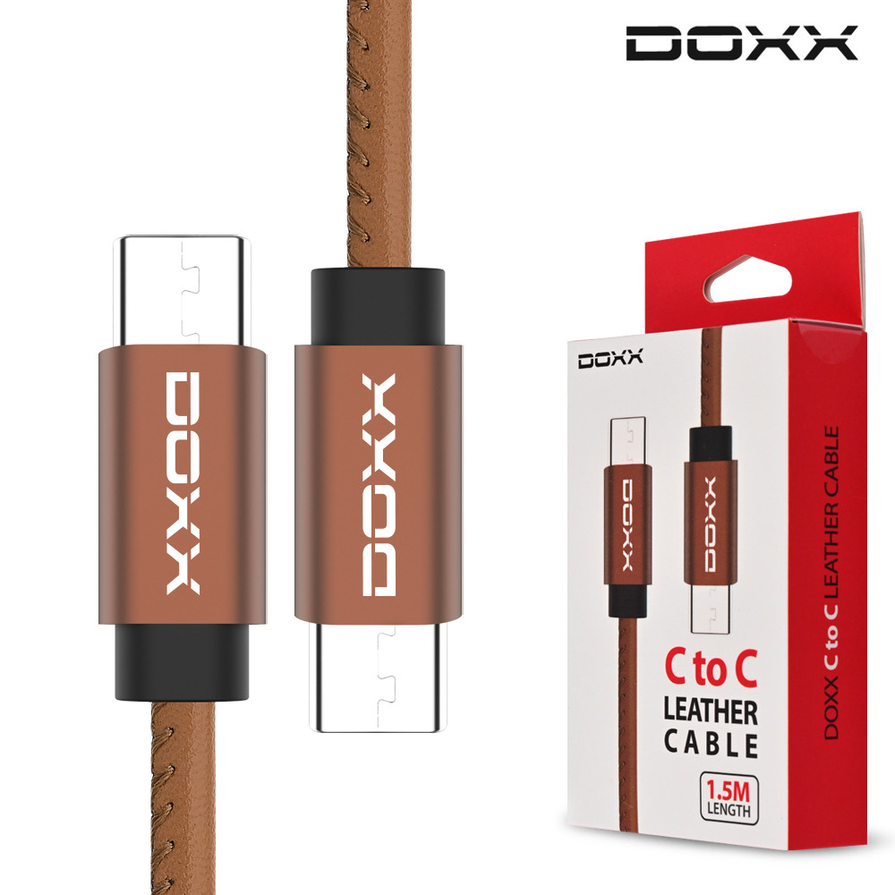 DOXX C TO C 가죽케이블 (DX-DCCtoC) (브라운)