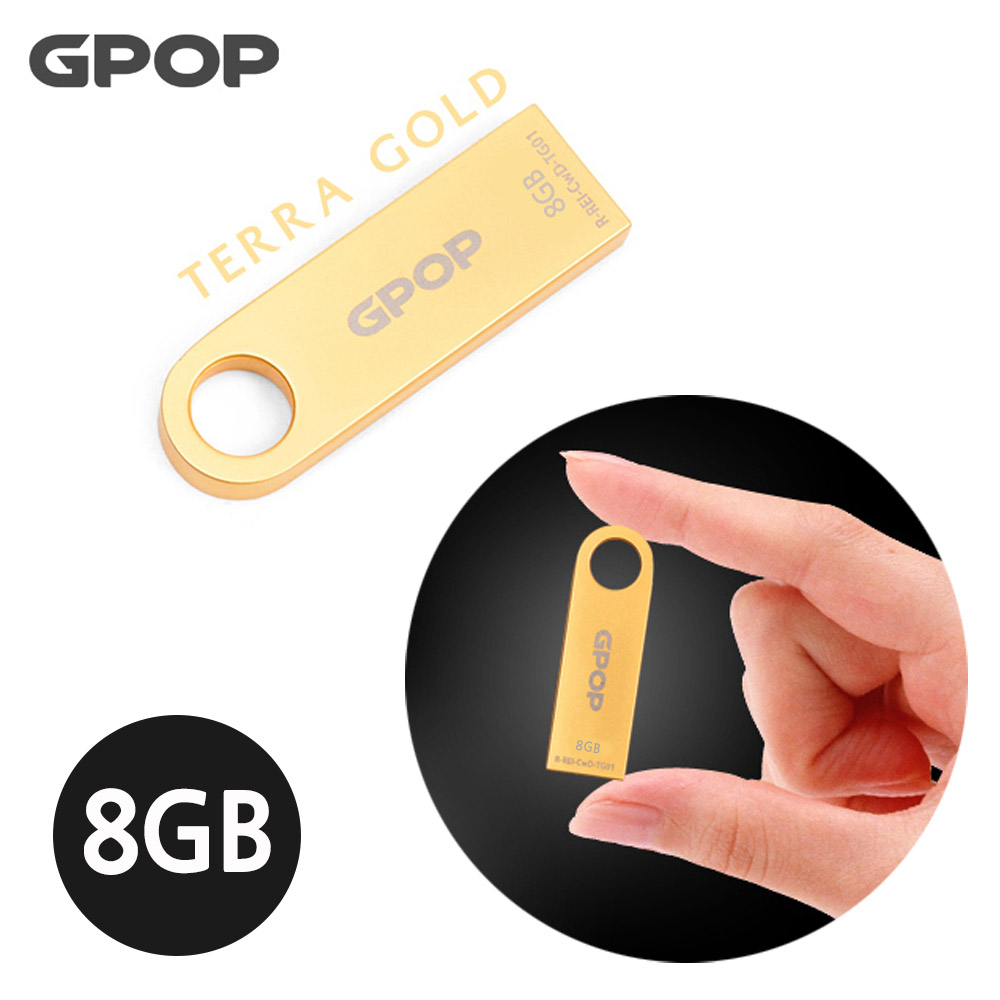 GPOP 테라골드 메탈 USB 메모리 8G