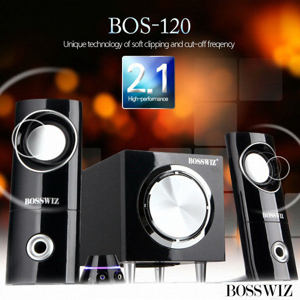 BOSSWIZ 스피커 (2.1채널) (유선리모컨내장) (BOS-120)