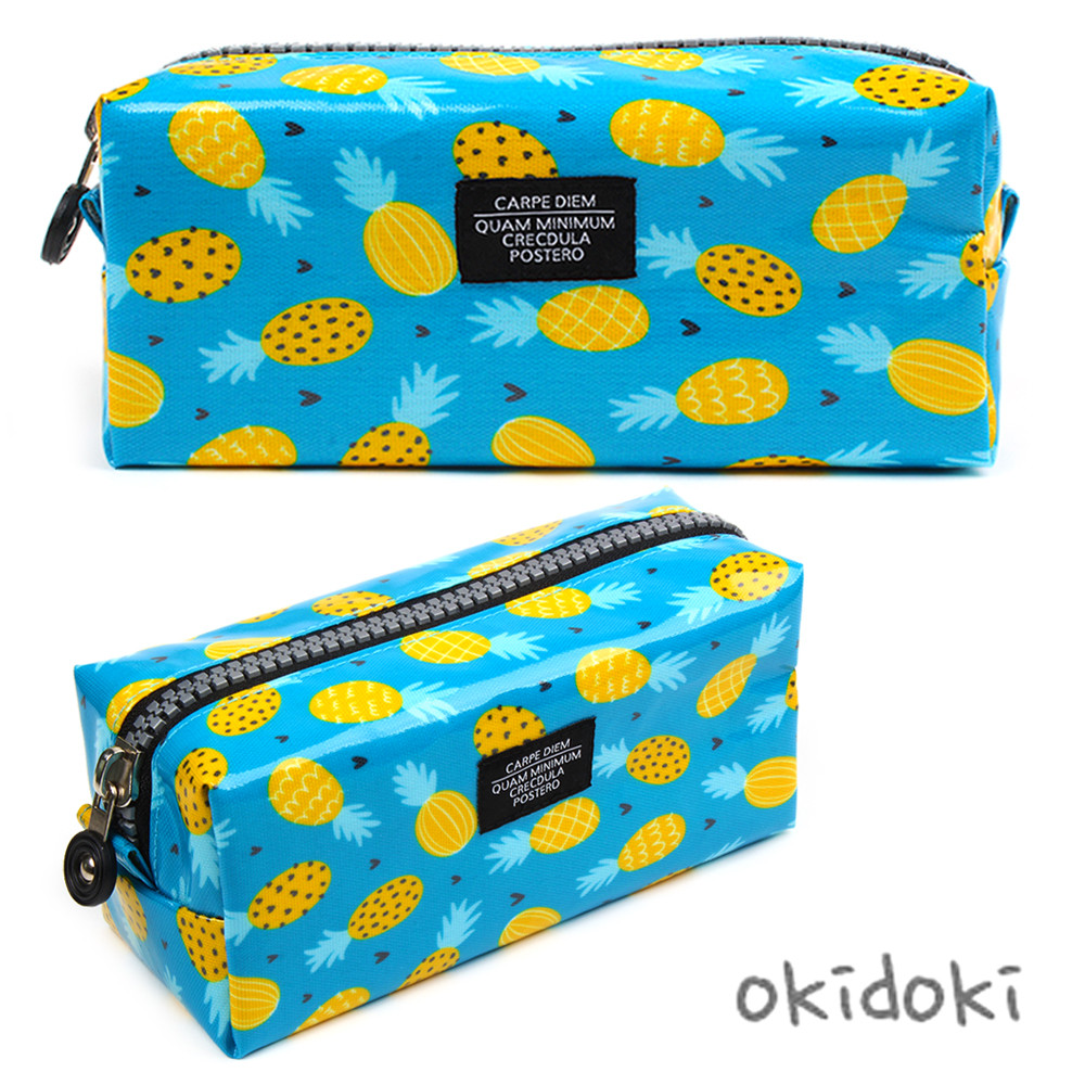 한정특가) 오키도키 비비드 지퍼 파우치 (블루)