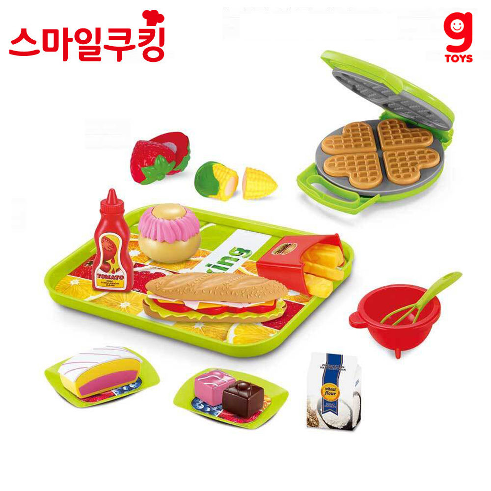 가이아 스마일쿠킹 와플머신 바게트 트레이 풀 세트 (749638)