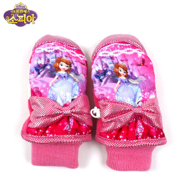 성창 아동 폴라벙어리장갑 소피아 보석리본 (택1)