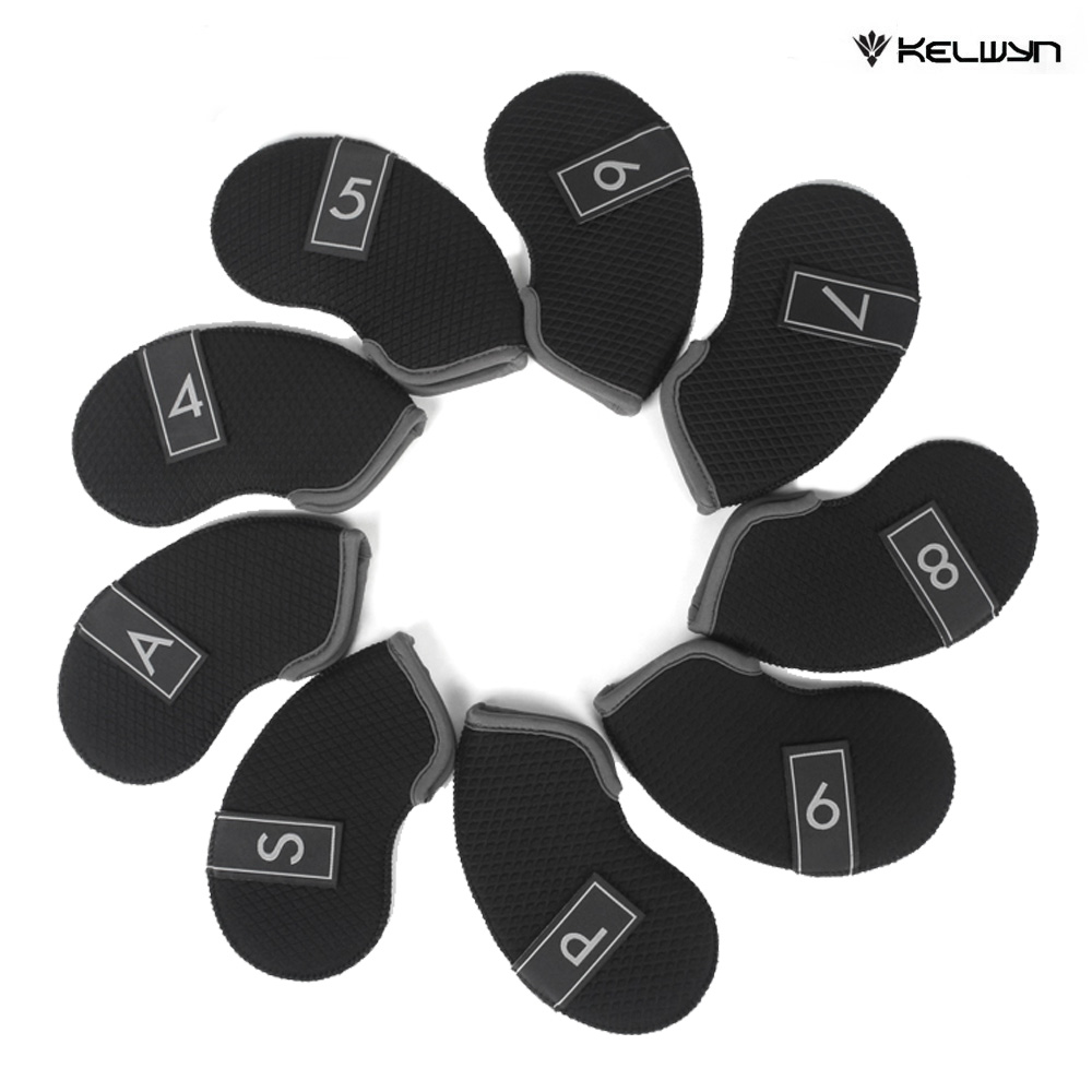 켈윈 골프채 아이언 헤드커버 프리미엄 네오프렌 (KW-IC313) (블랙)