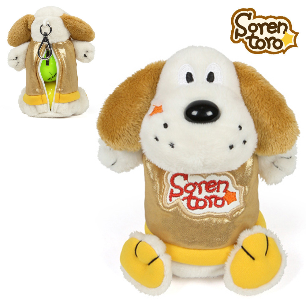 소렌토로 골프공 애니멀 볼주머니 (HE-504) (골드형)