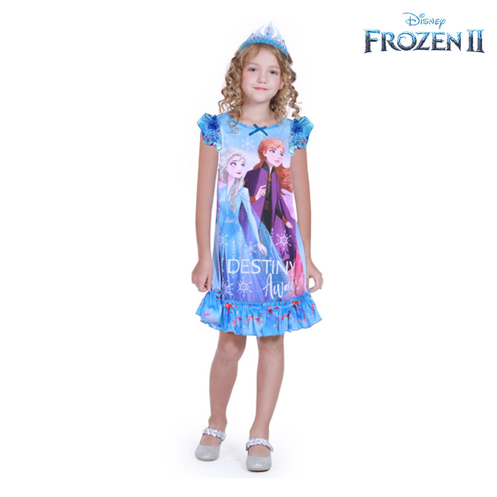 한중 겨울왕국2 엘사 실내복 나시 원피스 (블루) (택1)