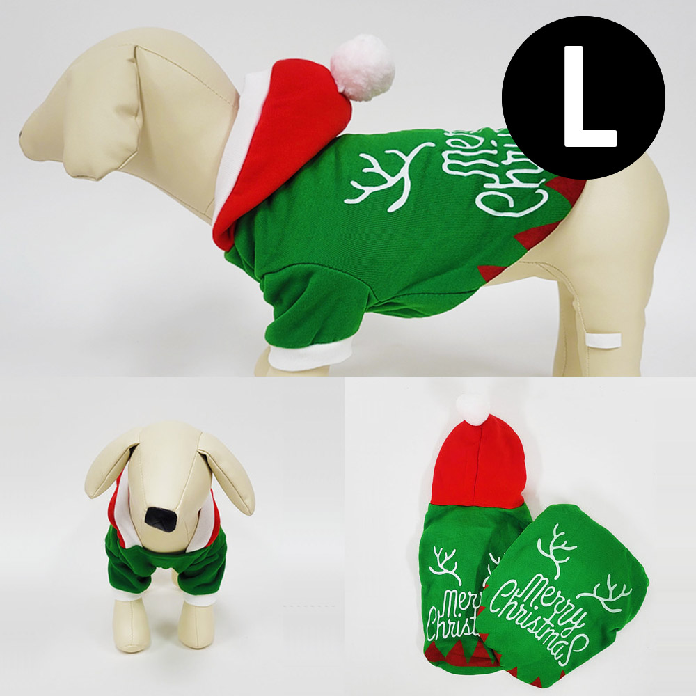 해피파티 펫 이벤트 의상 크리스마스 후드 (L)