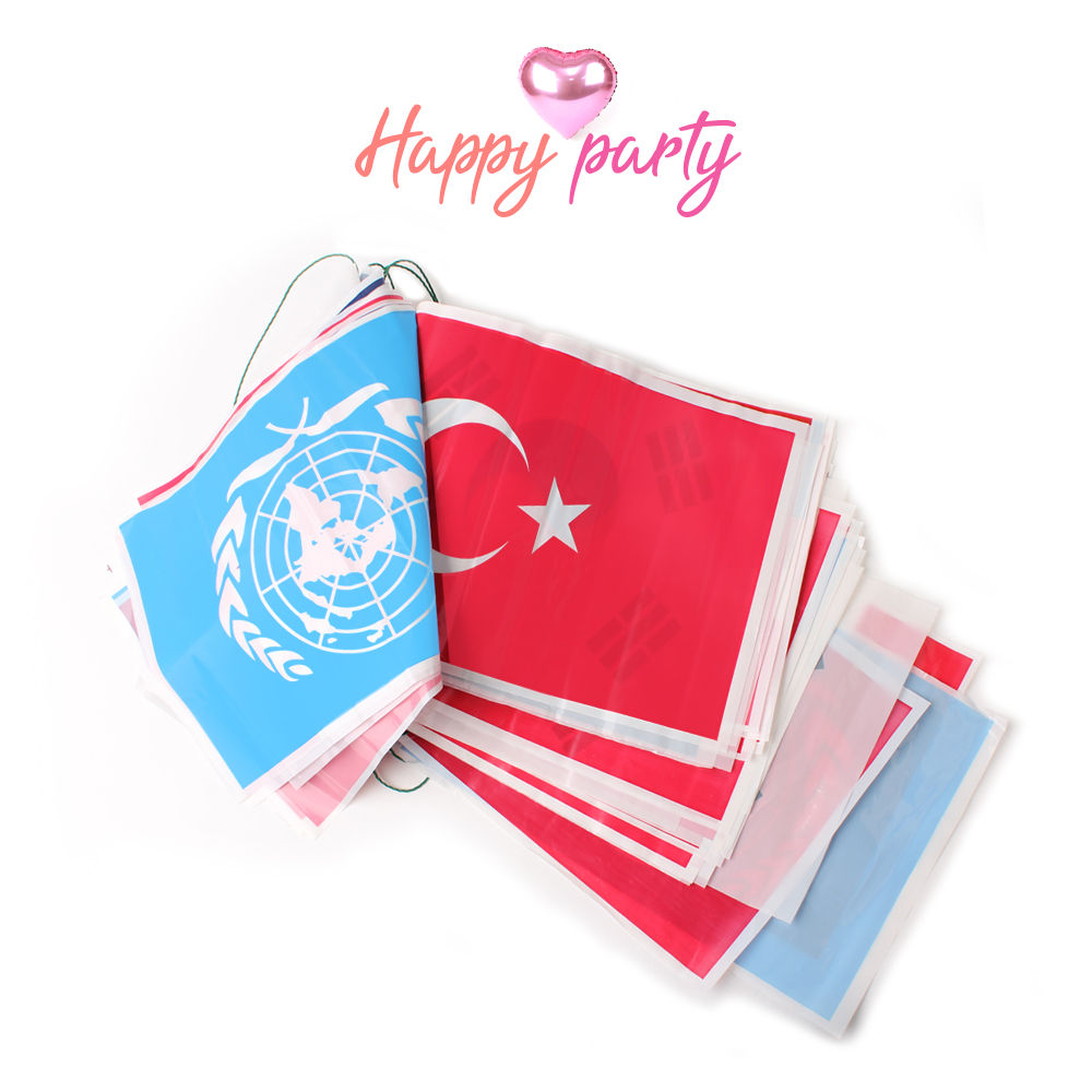 해피파티 행사 개업식 운동회 만국기 비닐 (5개입)