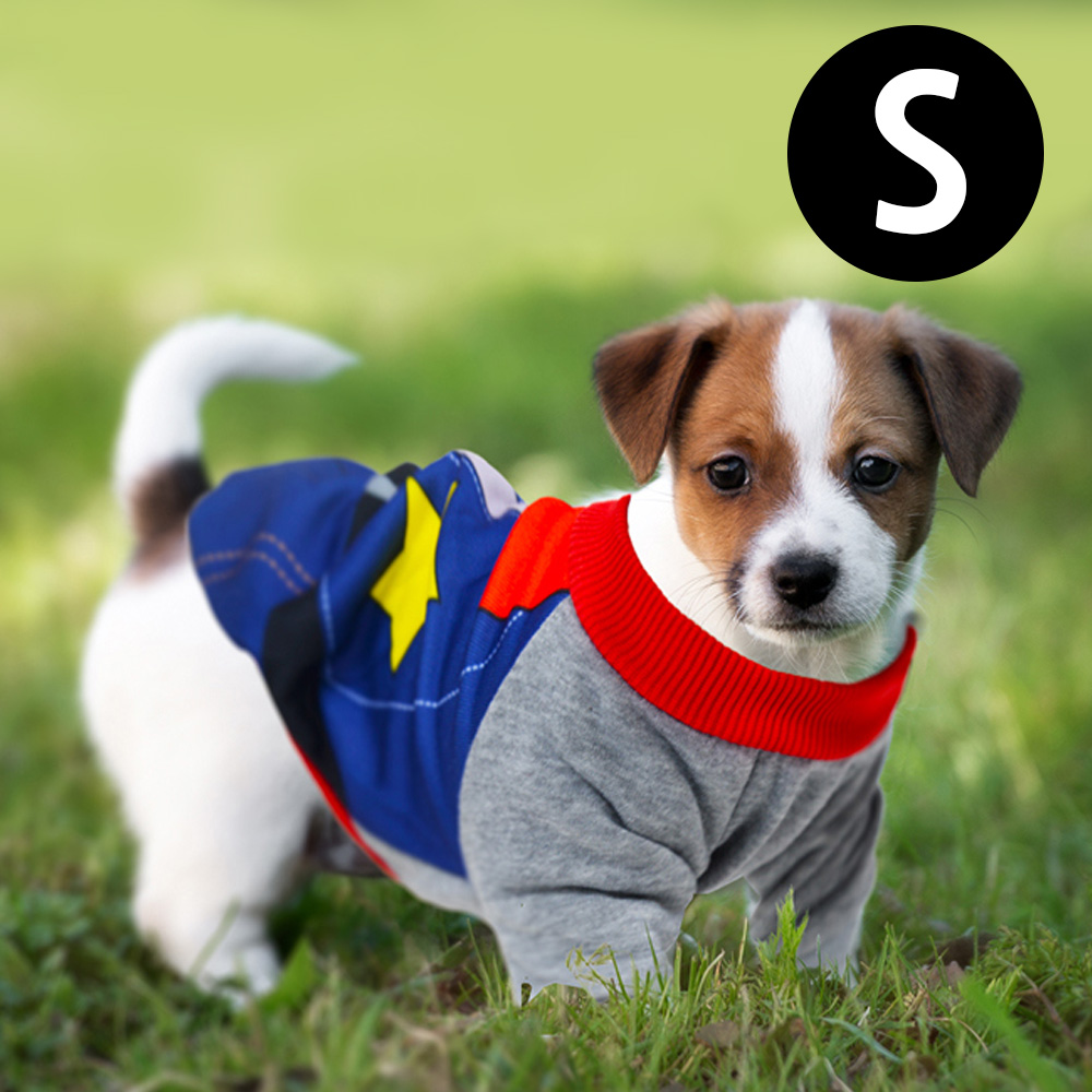 해피파티 펫 이벤트 의상 할로윈 코스튬 보안관 티셔츠 (S)