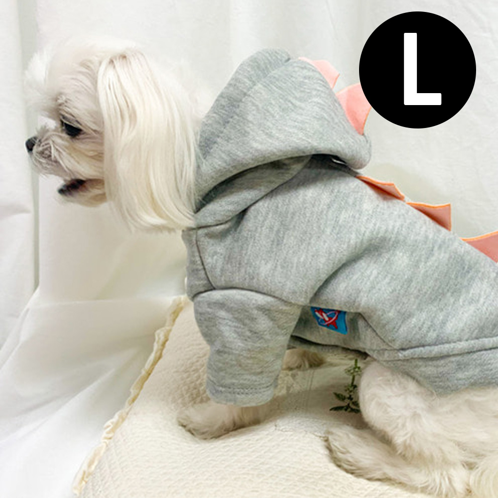 해피파티 펫 이벤트 의상 큐티 공룡 (그레이) (L)