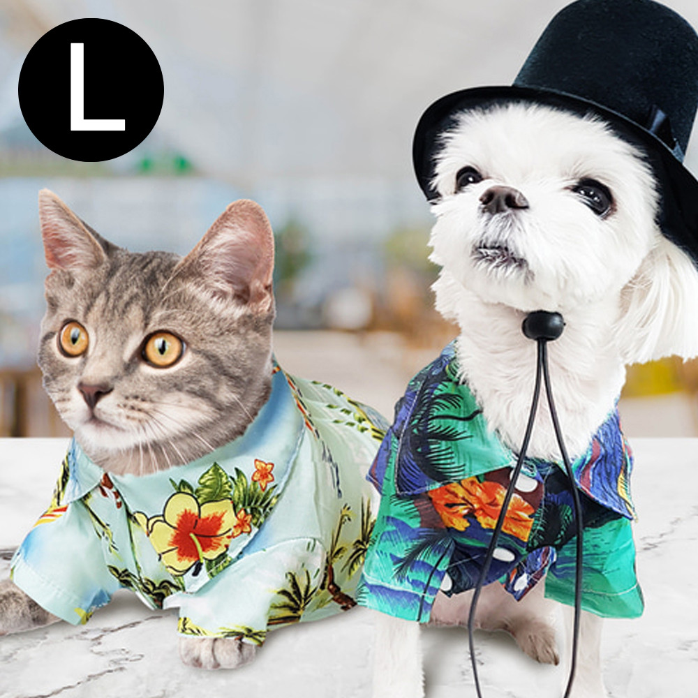 해피파티 펫 이벤트 의상 하와이안 (L) (랜덤1개) 강아지 고양이 애견용품