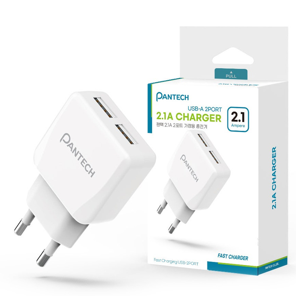 팬택 가정용충전기 분리형 2.1A 2포트 헤드 (USR-H22-212) 핸드폰충전기 스마트폰충전기