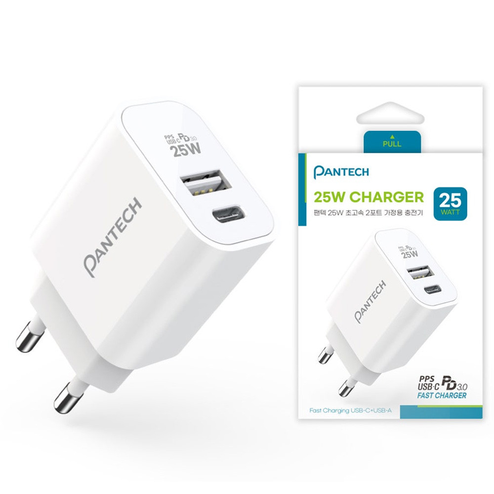 팬택 가정용충전기 PD 25W 2포트 충전기 본품 (케이블미포함) (USR-H22-212) 핸드폰충전기