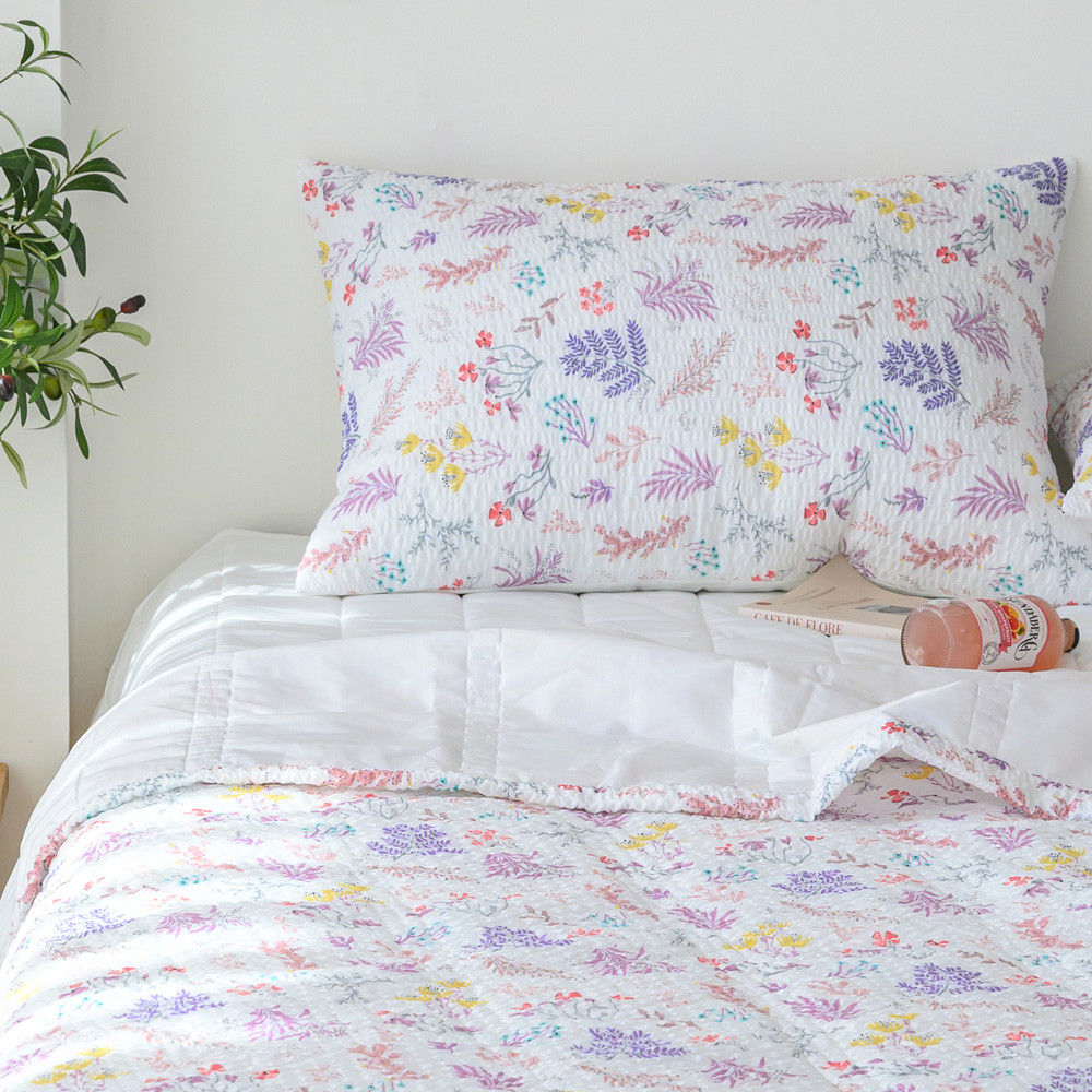 해피니 이불베개세트 델마 냉감 이불 베개 슈퍼싱글 SS (핑크) (베개솜 별매)