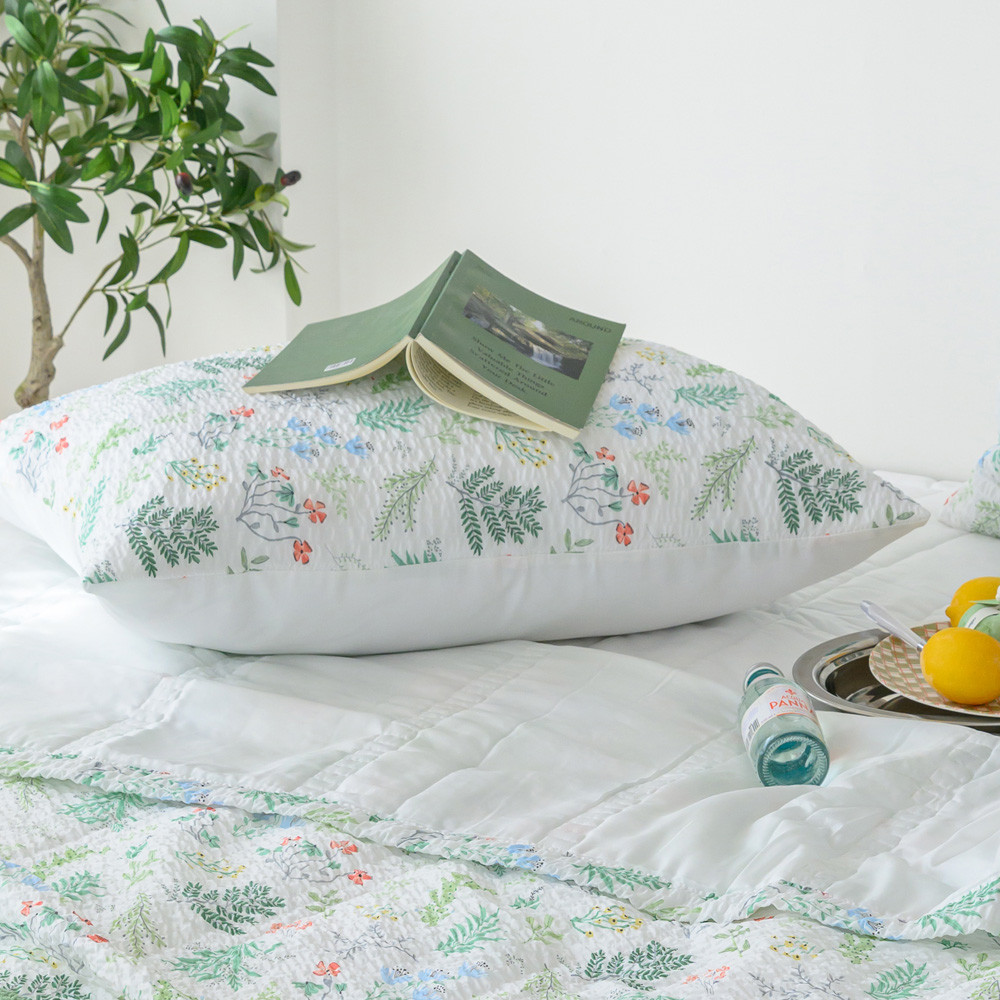 해피니 이불패드세트 델마 냉감 이불 패드 베개 슈퍼싱글 SS (민트) (듀라론 쿨 냉감 패드) (베개솜 별매)