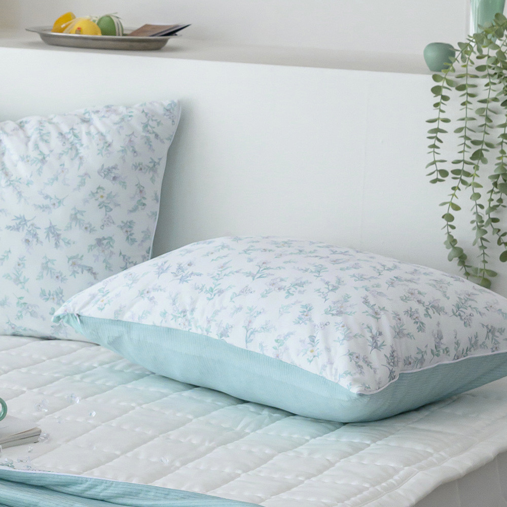 해피니 베개커버 비키 냉감 베개 50x70 (민트) (베개솜 별매)