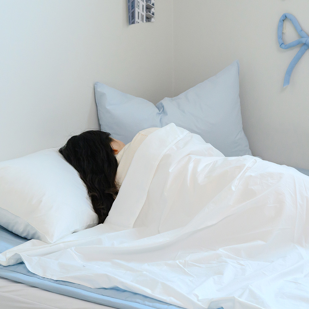 해피니 이불 여기호텔 고밀도 60수 듀라론 냉감 겹이불 퀸 Q (화이트)