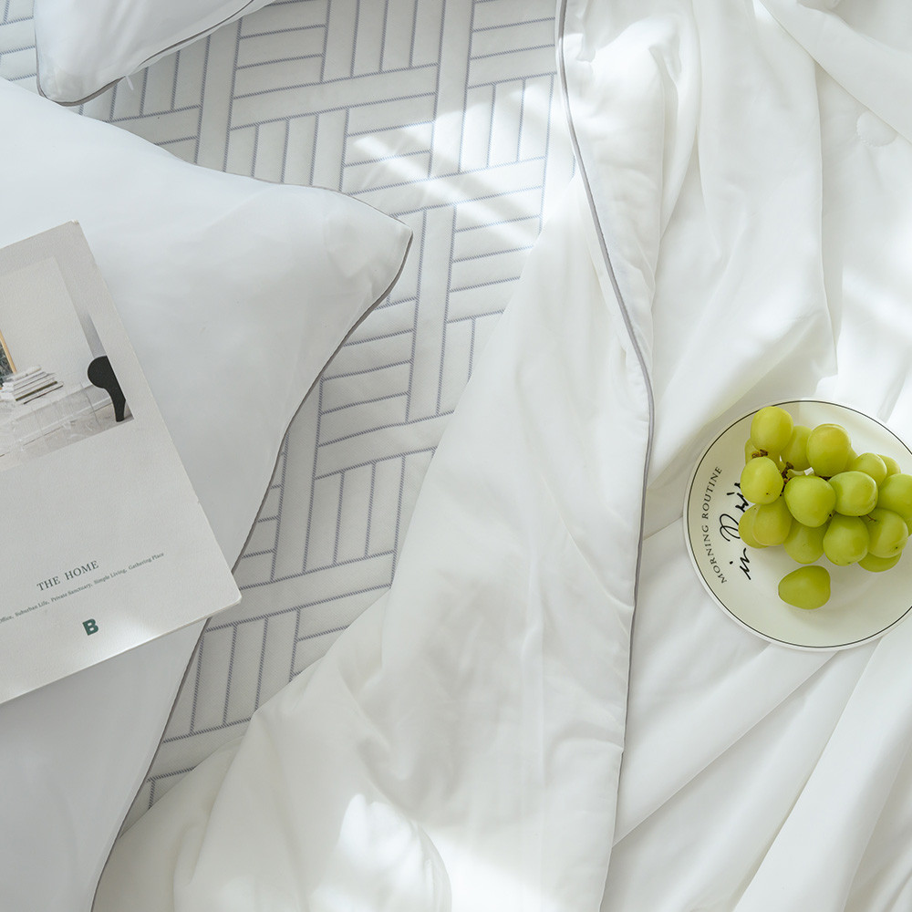 해피니 이불 쿨쿨 냉감이불 차렵이불 슈퍼싱글 SS (화이트)