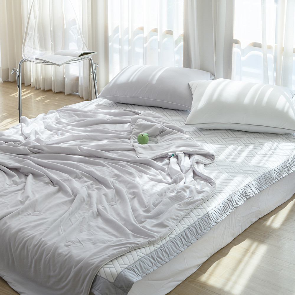 해피니 이불 쿨쿨 냉감이불 차렵이불 퀸 Q (그레이)