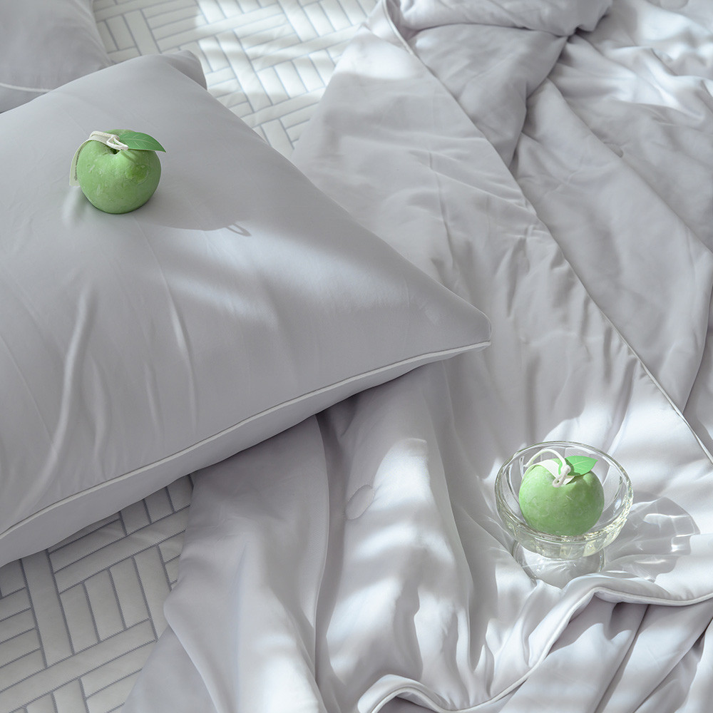 해피니 이불베개세트 쿨쿨 냉감이불 이불 베개 슈퍼싱글 SS (그레이) (베개솜 별매)