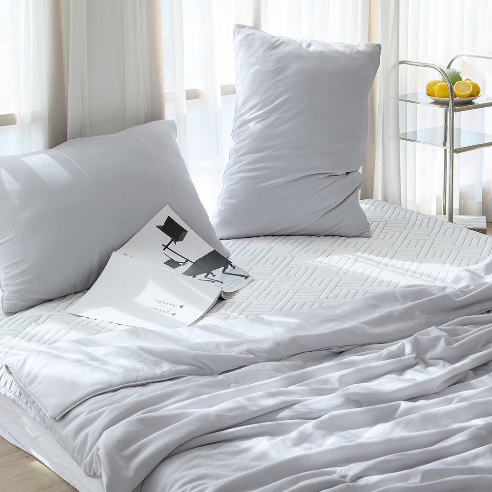 해피니 이불베개세트 쿨쿨 냉감이불 이불 베개 퀸 Q (그레이) (베개솜 별매)