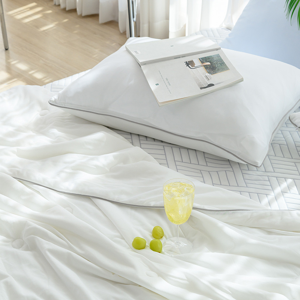 해피니 이불패드세트 쿨쿨 냉감이불 이불 패드 베개 슈퍼싱글 SS (화이트) (베개솜 별매)